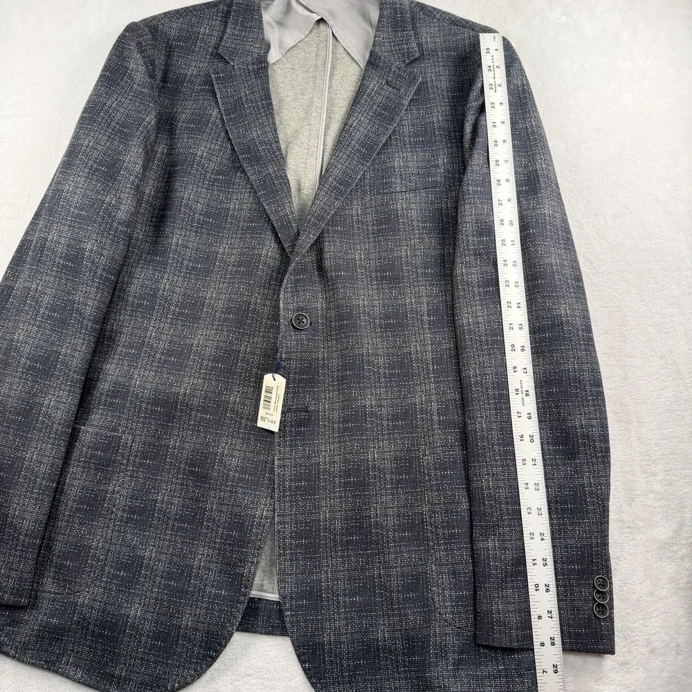 Johnnie O Plaid Blazer Sport Jacket Men's 48L Unstructured Woven Unlined Light
